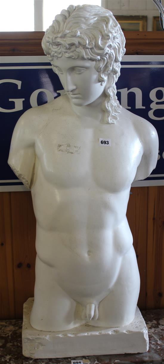 Plaster torso - man